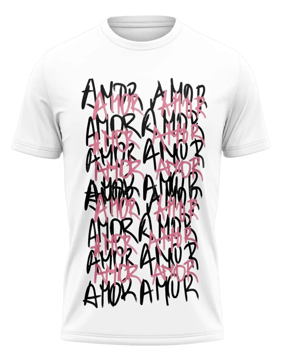 Amor Graffiti Tag Graphic White T-Shirt